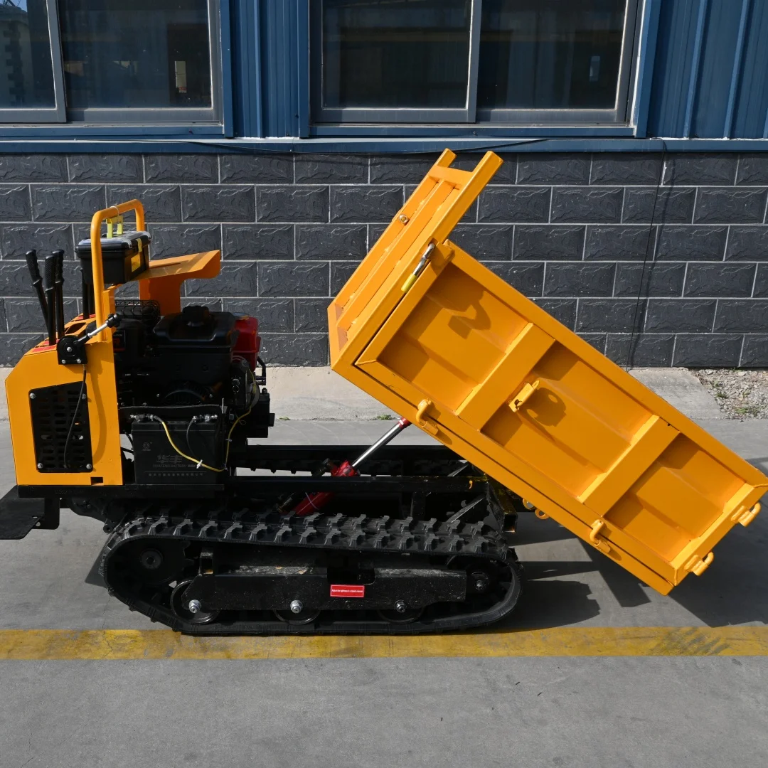 Customized Mini Dumper Tracked Crawler Carrier Rubber Track Dumpers For Farm Work Mini Crawler Dumper Truck