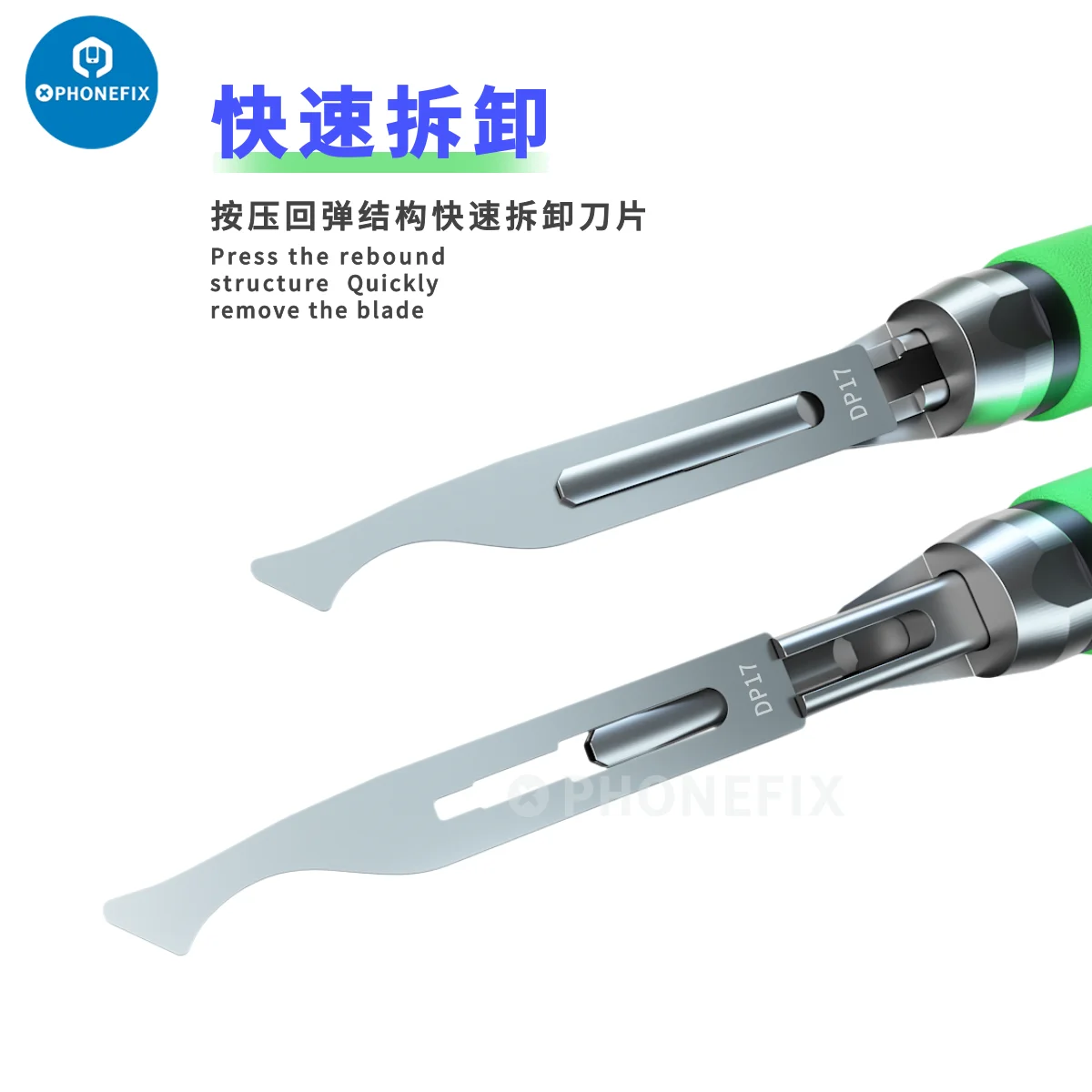 Mijing Quick Release Kinfe KC8 Motherboard IC Remove Glue Rework Blade CPU Disassemble Knife Chip Repair Scraper Pry Knife Kit