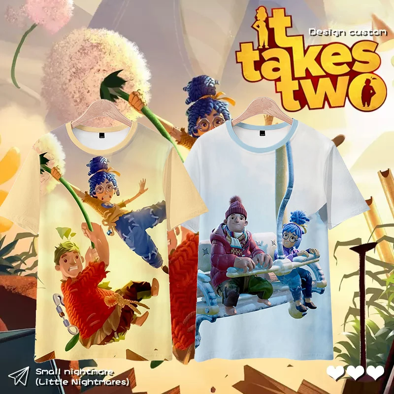 

It Takes Two Game Anime Short Sleeve T-Shirt Casual Sweatshirt Adult COS Full Color Plus Size Fashion Clothes