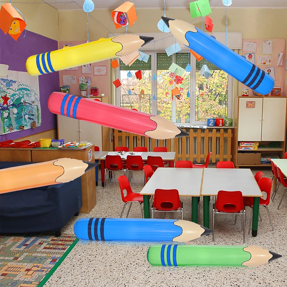 68 cm bunter aufblasbarer Bleistift – ideal für Schulpartys und Kinderdekoration