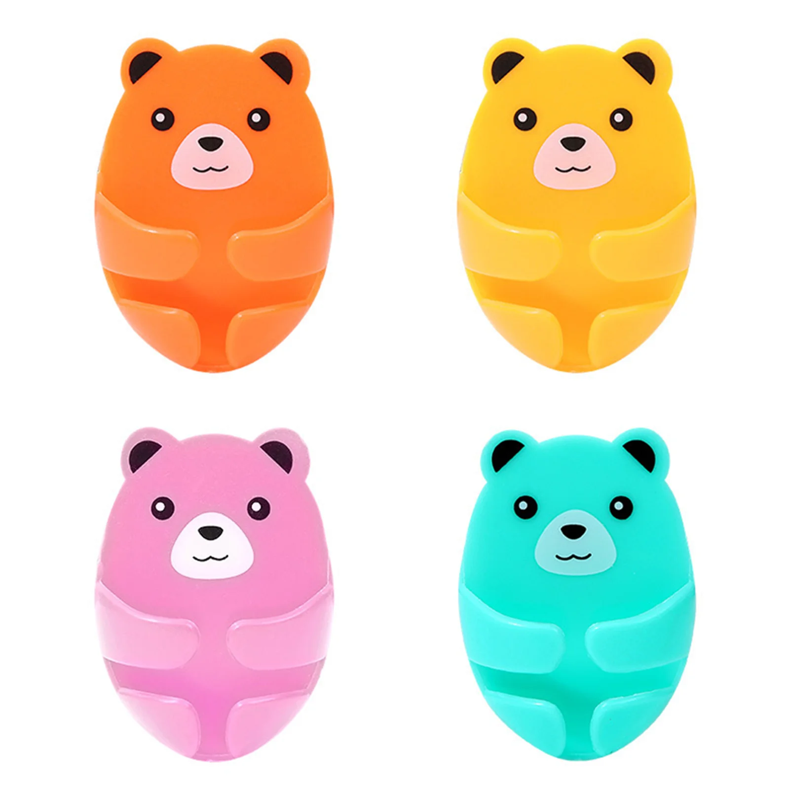 Plug Holder Cute Cartoon Cable Organizer for Home Office Wall Use ABS Plastic No Drill Mount Water Resistant Storage Hook