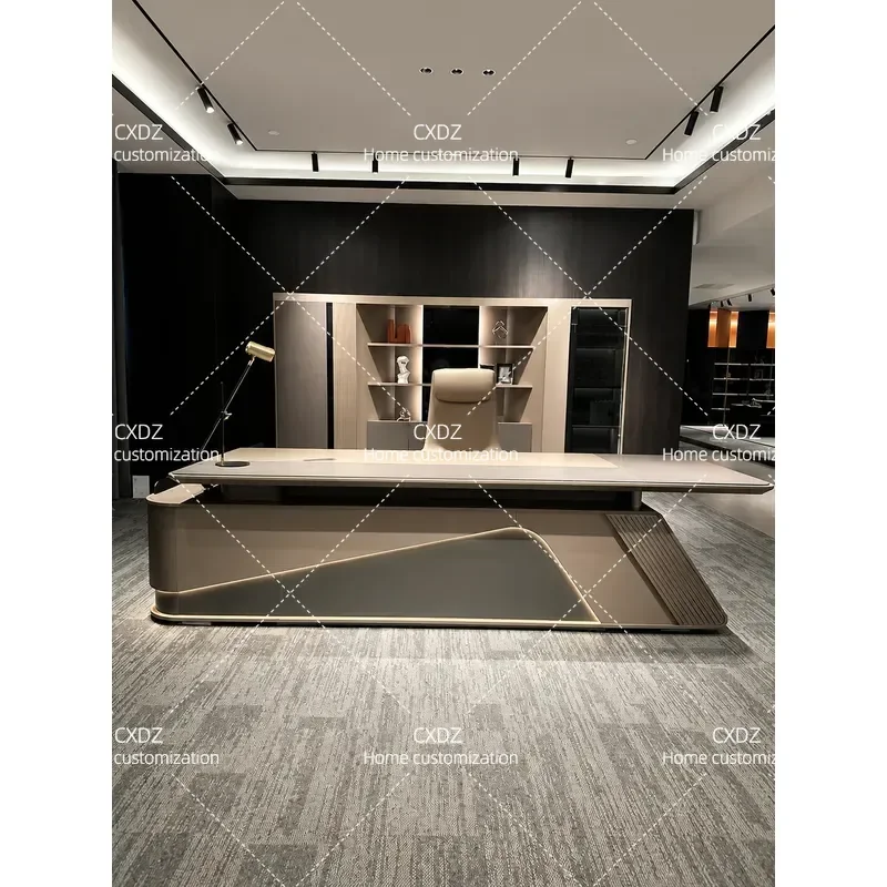 Modern Minimalist Executive Desk and Chair Set High End Office Furniture for Manager President Boss Workstation