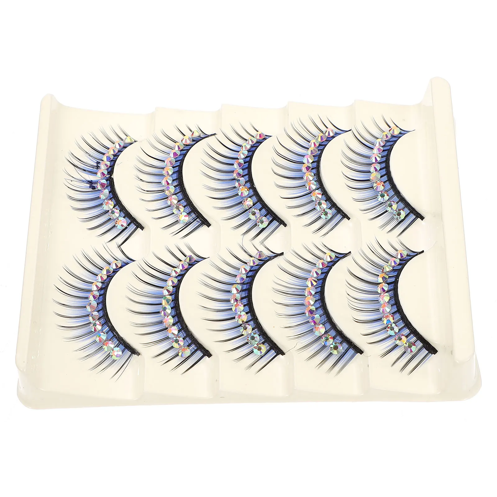 

5 Pairs Thick High Density Fake Eyelashes For Women Stage Performance Latin Dance Party Cosplay Exaggerated False Lashes