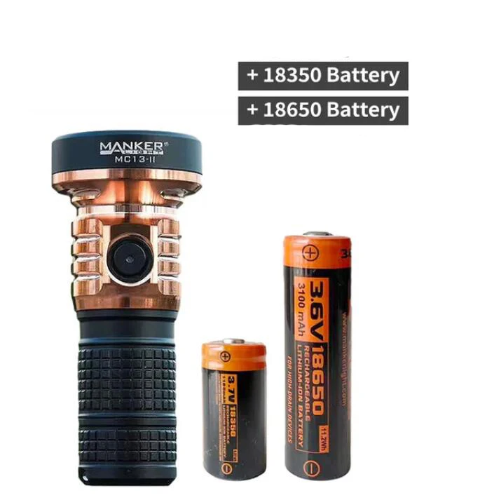 

Mankerlight MC13 II (Copper Limited Version) 30W SBT90.2 LED Mini EDC Flashlight,USB C Rechargeable, 4500 Lumen 665m Torch