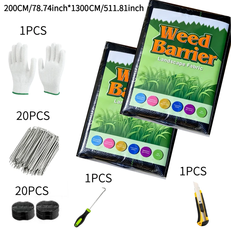Thickened Non-Woven Fabric Weed Control Mat for Orchards And Gardens Easy Install Durable Specialized Weeding Mat 2x13Rice2