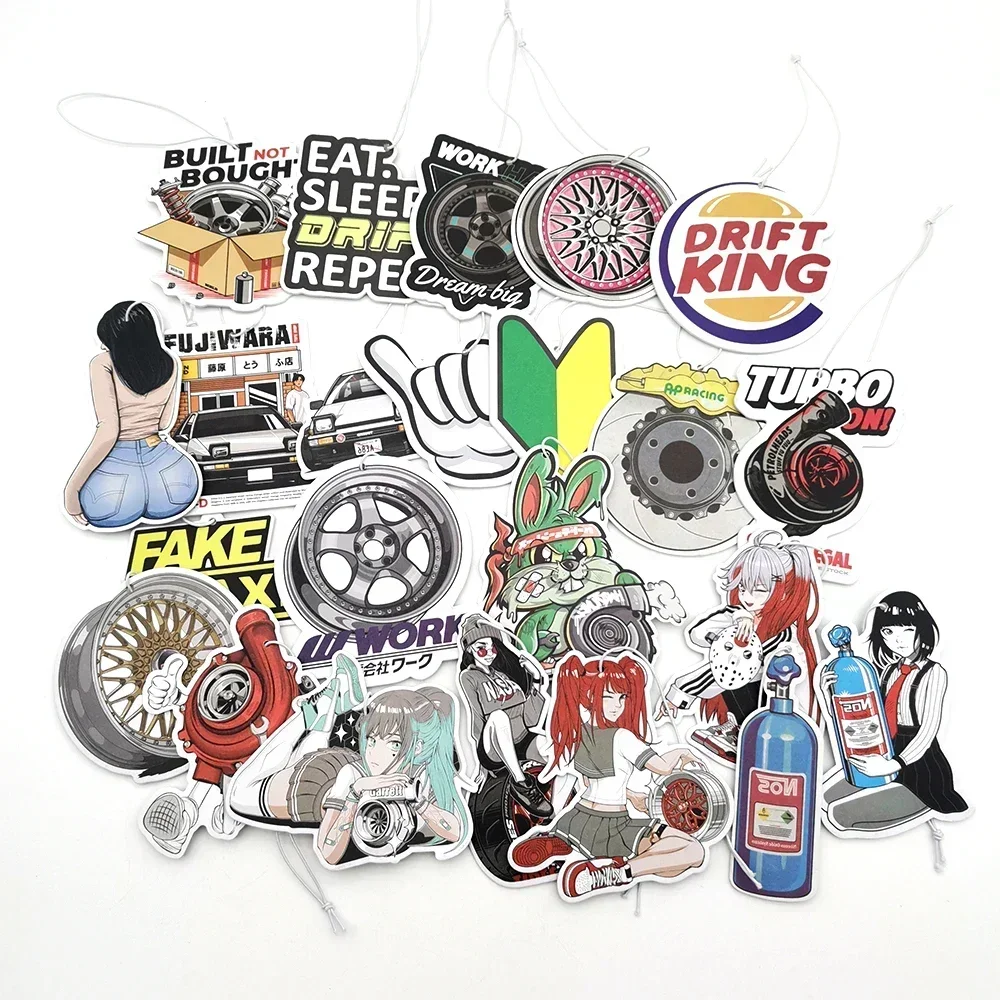 أفضل بيع JDM سيارة معطّر الهواء معلقة مرآة الرؤية الخلفية نكهة العطور توربو قرص فرامل تعديل الثقافة الصلبة ورقة الملحقات #3