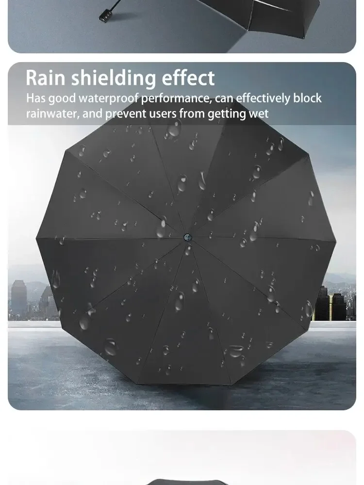 130cm Hochwertiger Zehn-Rippen-Regenschirm Wasserdicht Windbeständig Verstärkter Rahmen Manueller Großer Schutzschirm – Detail 9