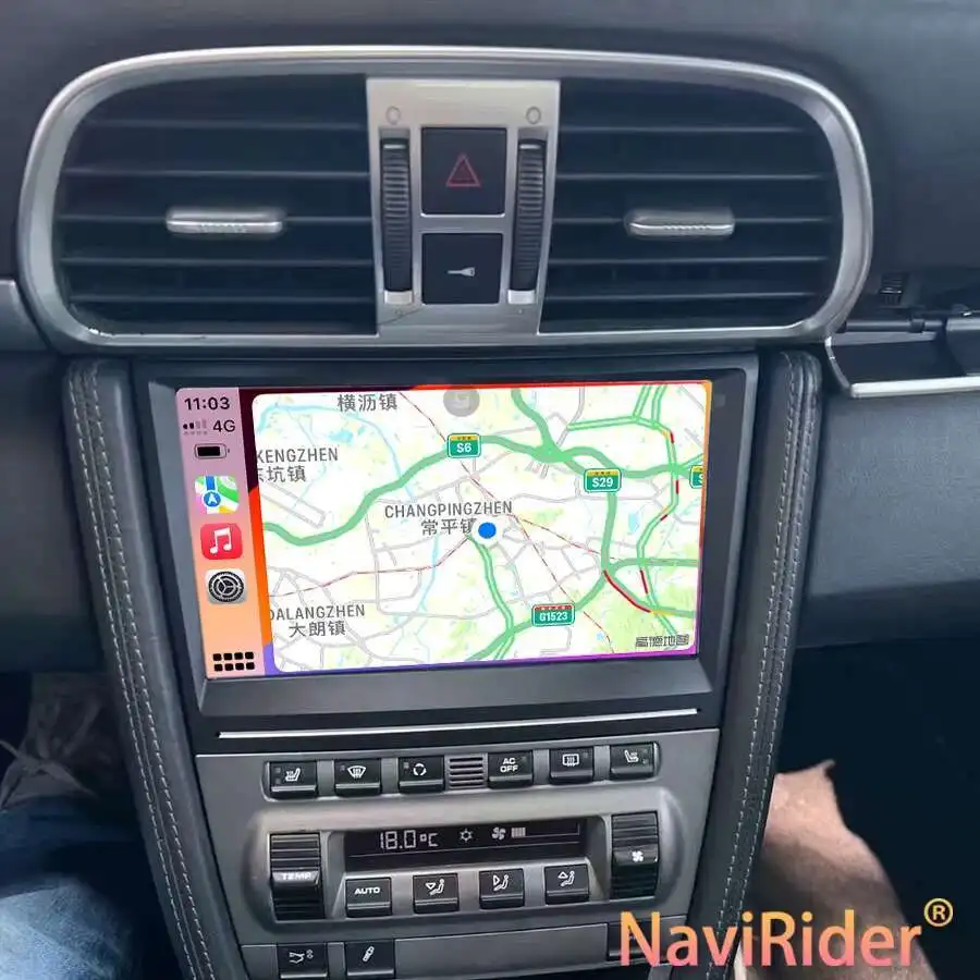 Pantalla Android de 8 pulgadas para Porsche 911 997 Boxster Cayman 987 estéreo Radio de coche reproductor de vídeo Multimedia navegación GPS Carplay Auto
