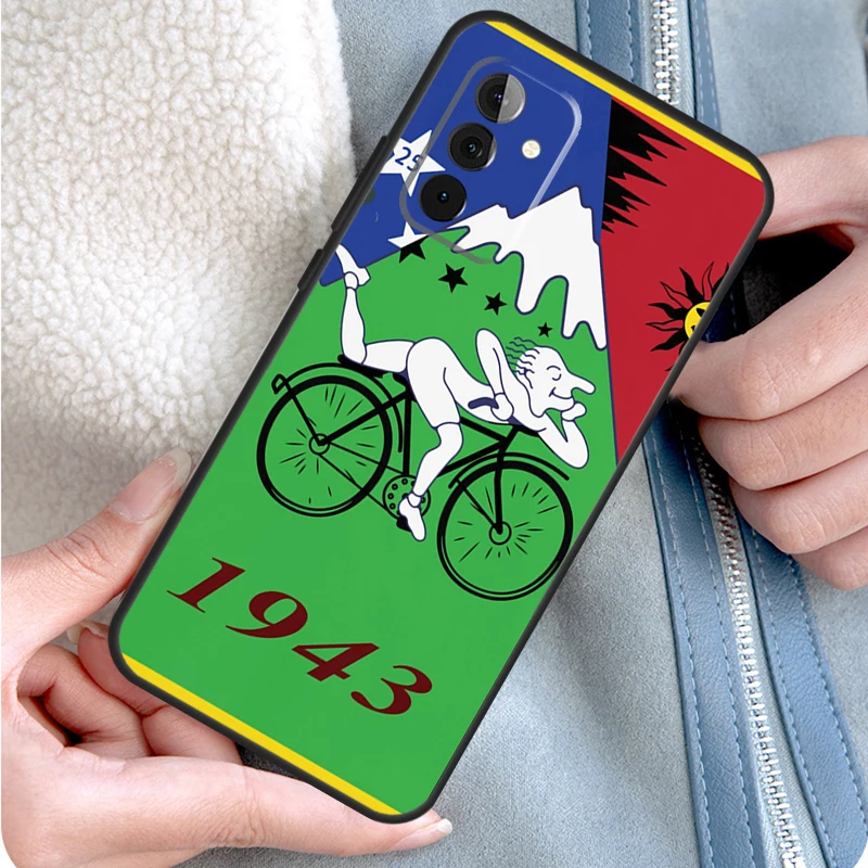 LSD Albert Hofmann Bicycle Day Phone Case For Samsung Galaxy A34 A54 A14 A53 A33 A13 A12 A32 A52 A15 A25 A35 A55 A71 A51