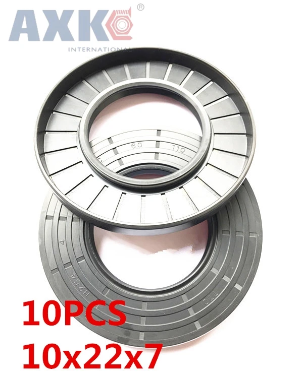 

AXK 10pcs TC10X22X7 Skeleton Oil Seal 10*22*7 Seals high-quality Seals Radial shaft seals Nitrile rubber