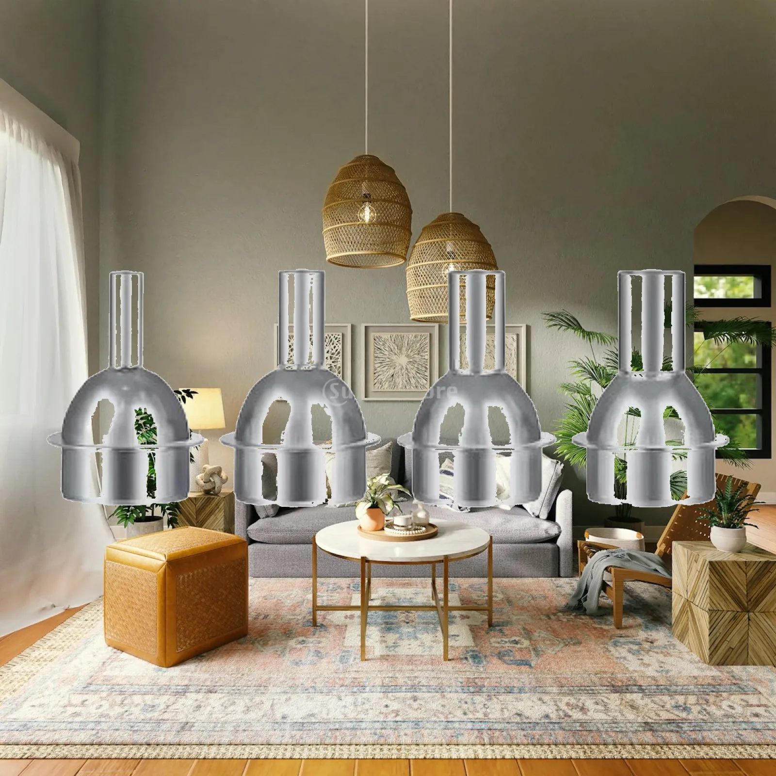 4 Pieces Hot Nozzle Cylindrical Outlet Metal Nozzle Set Rounded