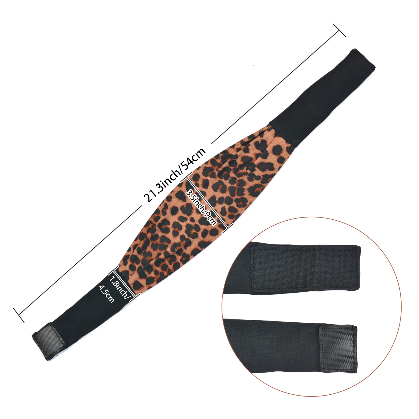 Leopard Print Headbands Ice Silk Lace Melting Bands for Wigs Adjustable Wig Bands for Headband Wig