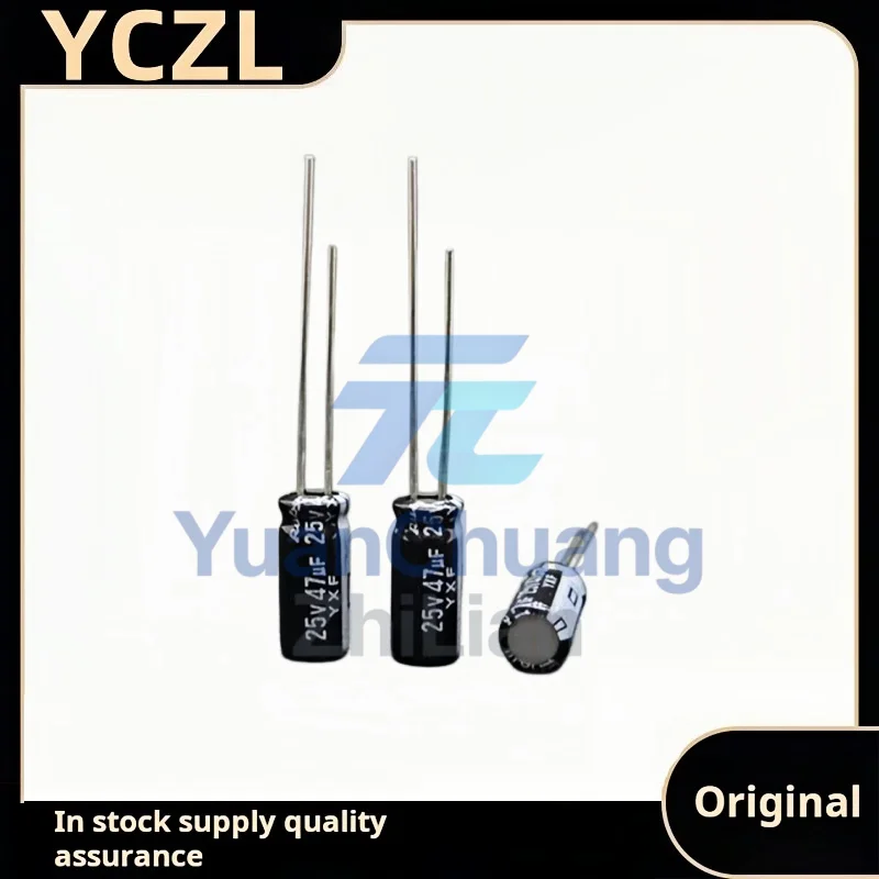50PCS 25v47uF new genuine  imported electrolytic capacitor YXF 5*11mm