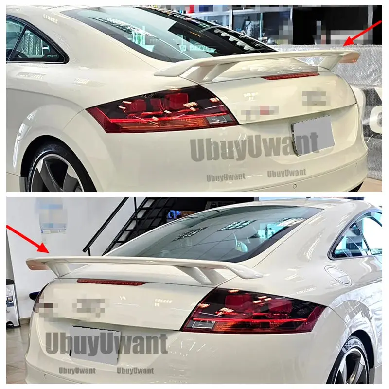 

Для Audi TT 8J TTS A5 A6 A7 Все 2008-2011 Стайлинг автомобиля из углеродного волокна / FRP Черный задний спойлер багажника, крыло для губ