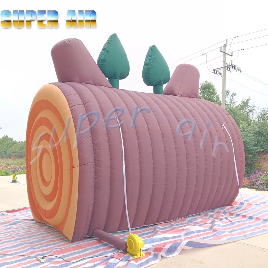 منزل شجرة قابل للنفخ على شكل جذع بتصميم مخصص مشهور للحفلات الخارجية العائلية #3