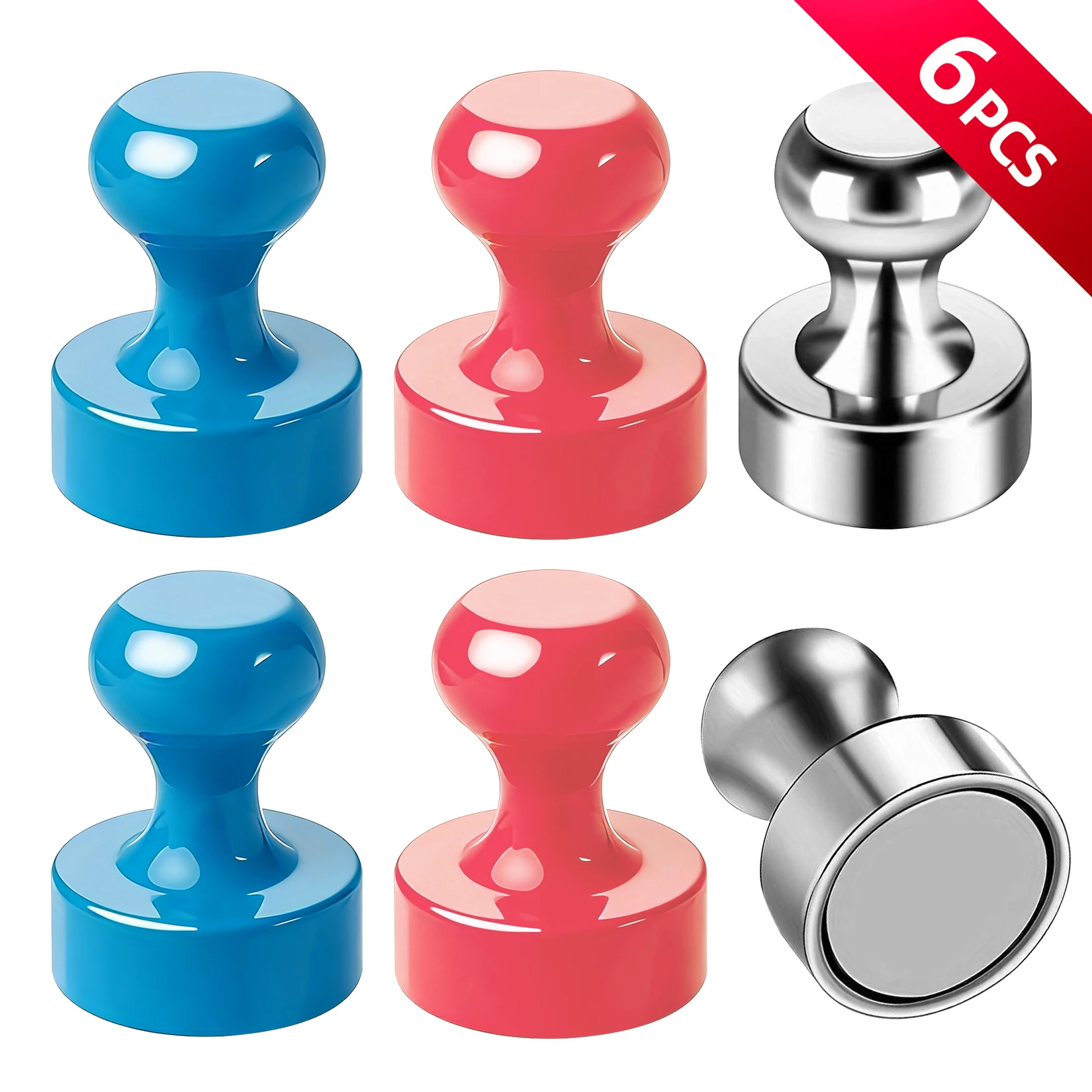 Bunte Magnetische Pushpins Starke Magnet-Kühlschrankmagnete Whiteboard-Kartenmagnete Bürobedarf Großhandel