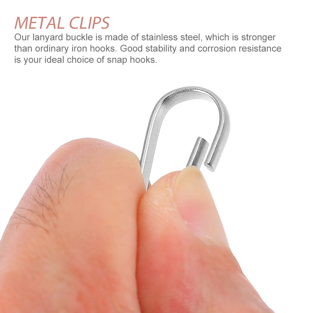 30pcs Stainless Steel Pig Gallbladder Clips Snap Hooks Key Rings Clothes Animal Cages Hanging Baskets Mini
