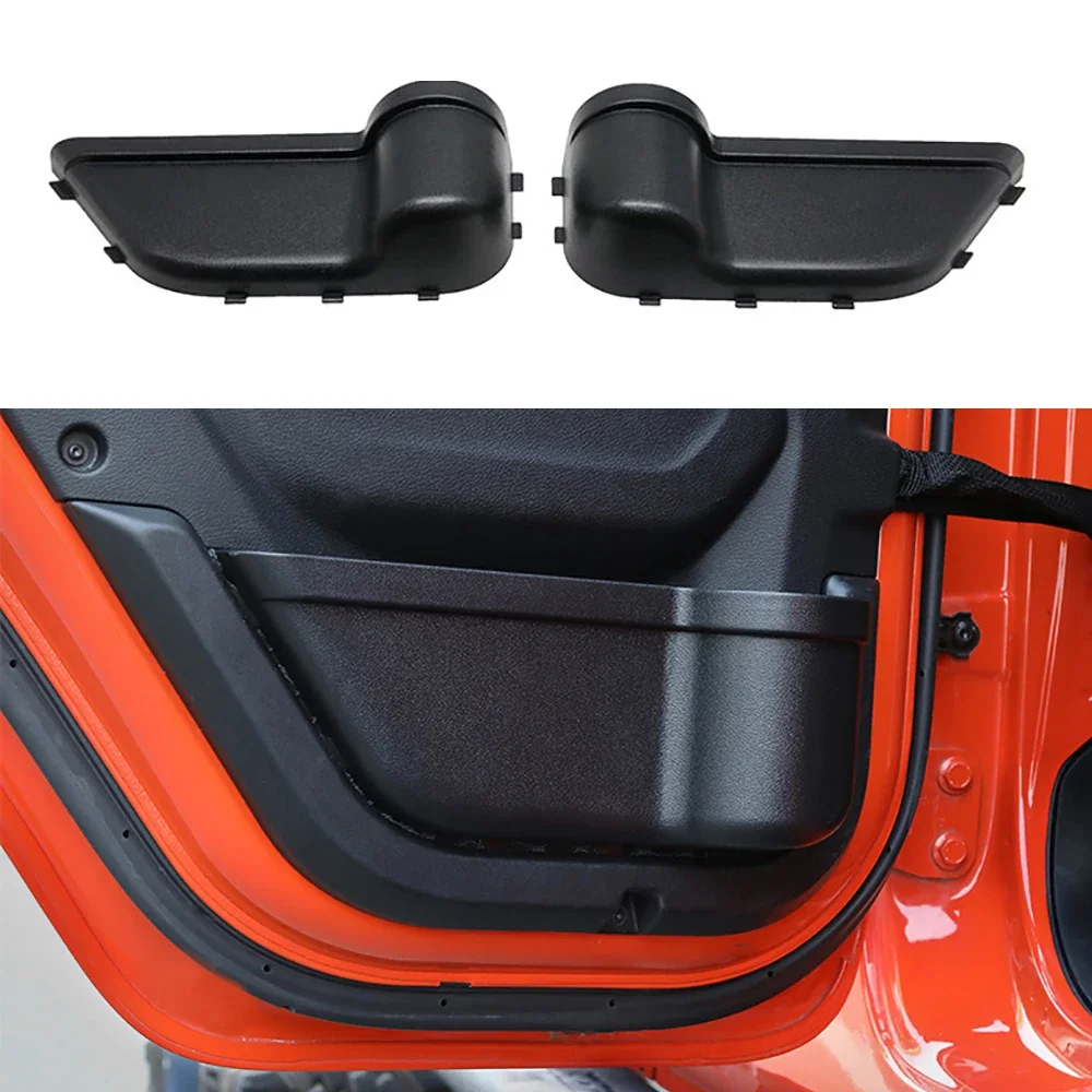 

2pcs ABS Matte Black Car Rear Storage Box Fit For JEEP WRANGLER 2018-2022 Net Pocket Organizers Auto Black Interior Accessories