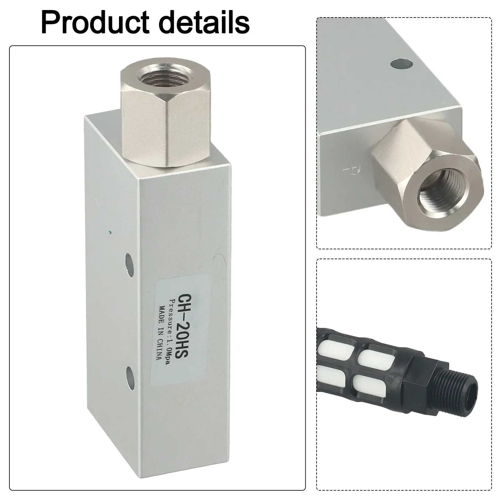 1set Vacuum Generator With Silencer CV-20HS Aluminum Alloy Pneumatic Air Exhaust Valve Garden Power Tools Replacement Kit