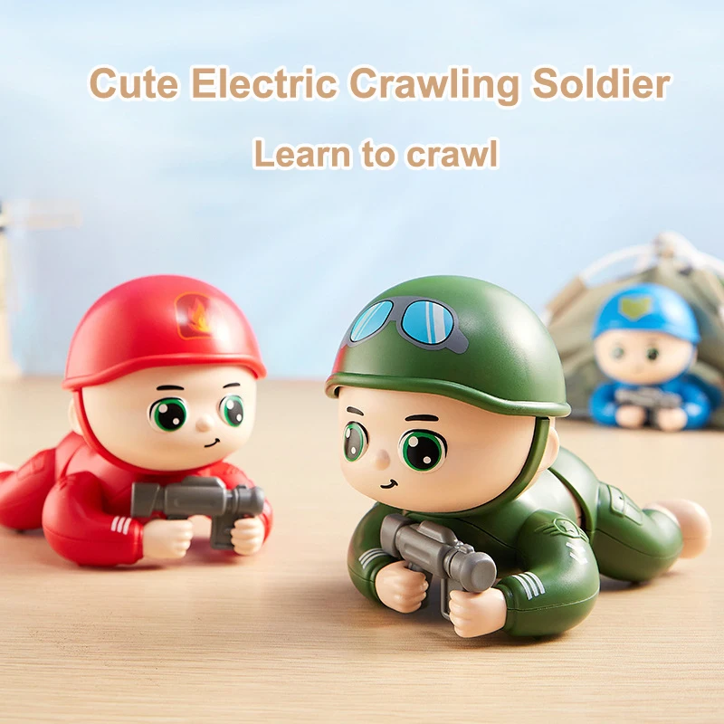 New Electric Baby Learning Crawling Doll with Music Children's Head-up Crawling Practice Toys Children's Educational Toys