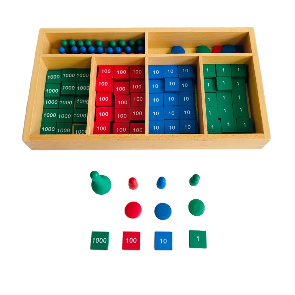 Montessori Math Activities Stamp Game Addition Subtraction Multiplication Division Decimal System Learning Toys Teaching Aids