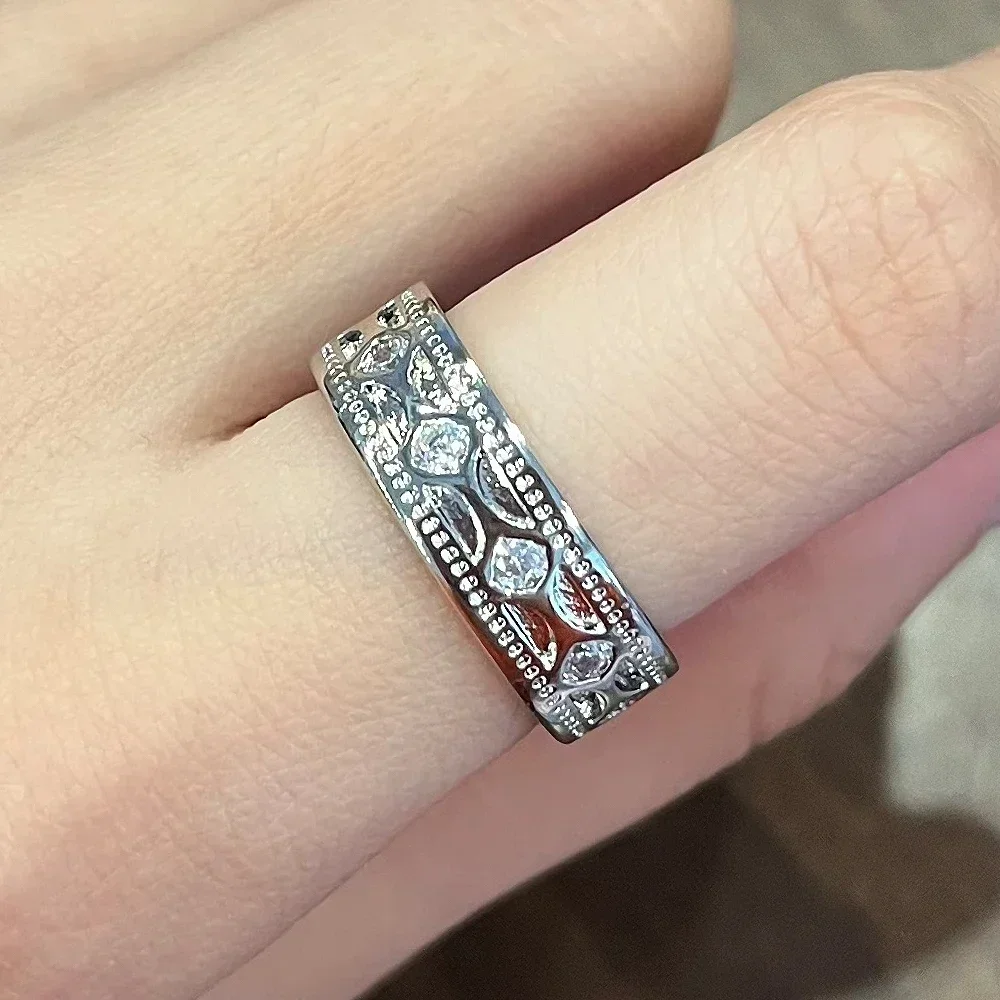 2026  Wife/Husband Couple Wedding Rings Silver Color Band 2026 Trend Women/Men Engagement Accessories Luxury Jewelry Wholesale