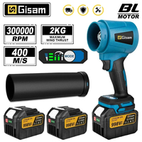 Gisam 300000RPM Brushless Electric Turbo Blowers Jet Fan 400M/S Handheld Leaf Blower Dust Blowing for Makita 18V Battery Pins