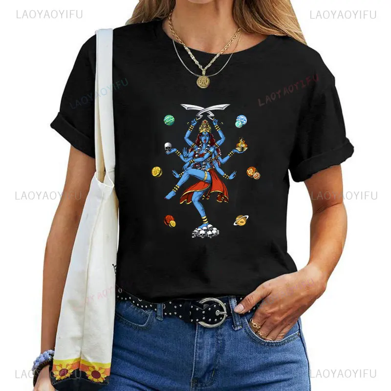 Hindu Goddess Kali Zen Om Buddha Yoga Earth Planet Top Tee Best Cute Gift Men Unisex T Shirt High Quality Cotton Woman Tops