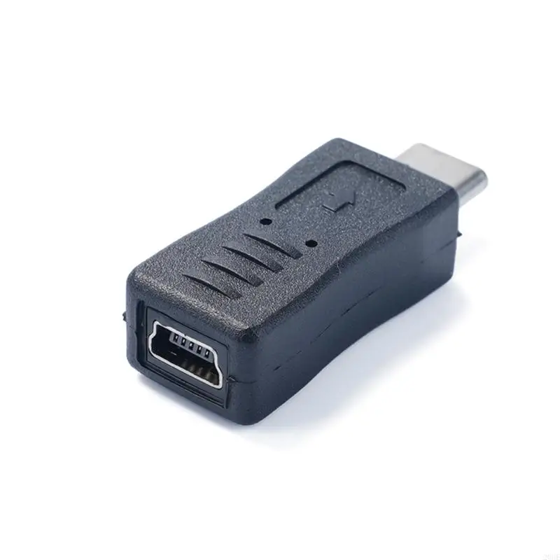 20CE Mini USB Female to Type-C Male Adapter Support Charging and Data Sync Portable Connector for Cellphone Tablet Gamepad