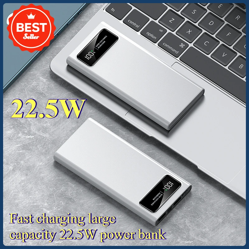 

10000mAh Super Fast Charging Large Capacity 22.5W Power Bank Portable Ultra-thin Mobile Power Supply