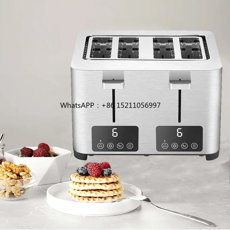 Pop-up Function Removable Crumb Tray 4 Slice T Free Sample Smart Digital Bread Toasters Automatic