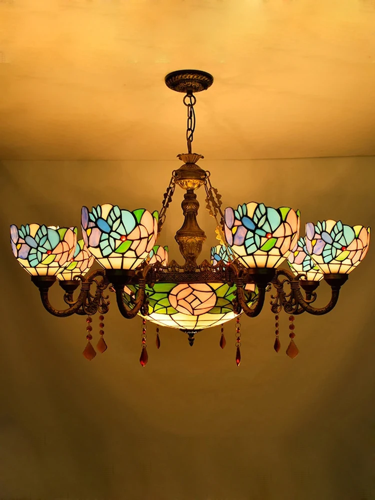 led e27 Tiffany Glass Alloy LED Lamp LED Light.Pendant Lights.Pendant Lamp.Pendant light For Dinning Room Foyer