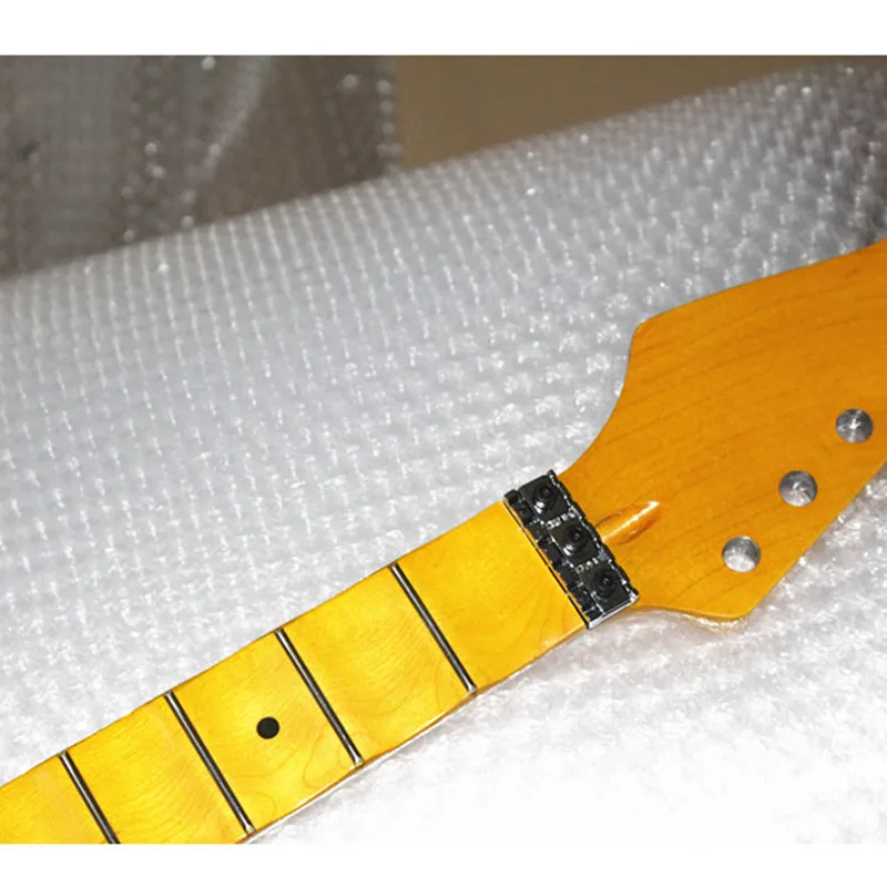 22 24 Frets Reverse Headstock Maple Electric Guitar Neck Maple Scallop Fretboard Accessories Parts