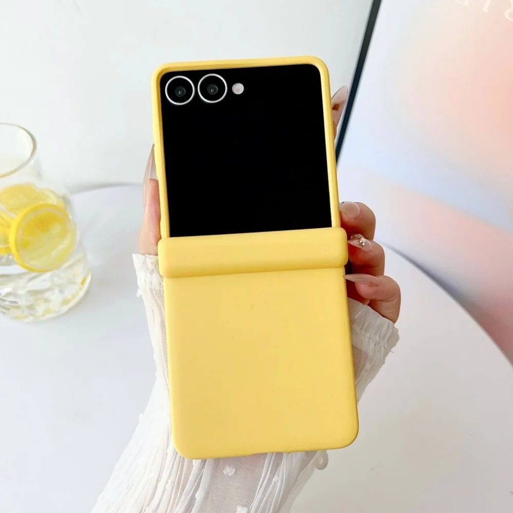 Für Samsung Galaxy Z Flip 8 7E 7 6 5 4 3 Fluoreszierende Flüssigsilikon-Schutzhülle mit Scharnierschutz Stoßfeste Abdeckung