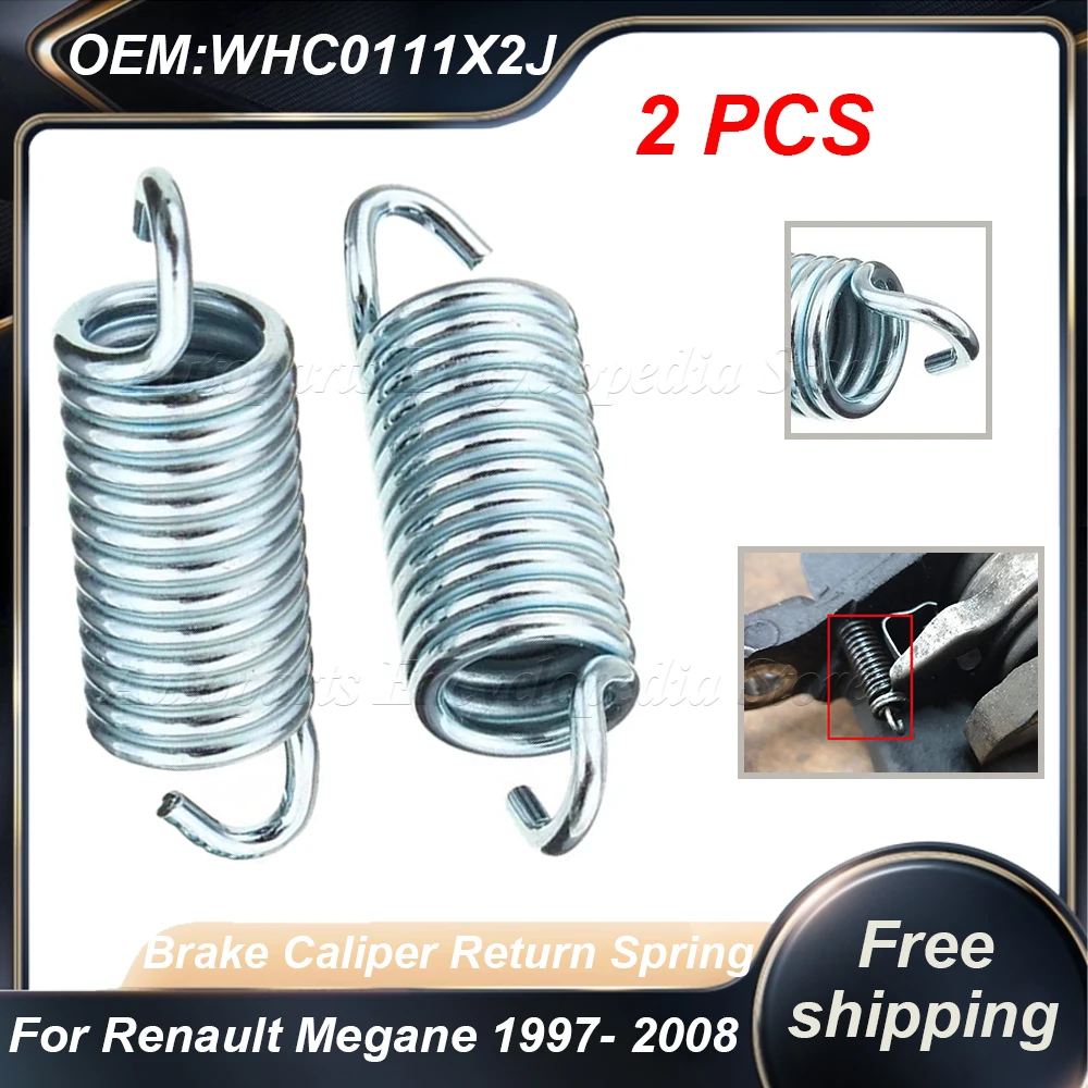 2 peças para renault megane 1997 1998 1999 2000 2001 2002 2003 2004 2005-2008 whc0111x2j 2x pinça de freio mola de retorno