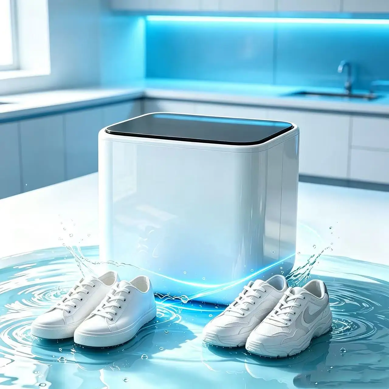 Yanace Portable Shoe Washing Machine Multi-Functional Automatic Shoe Washer with Deep Cleaning Dorm and Travel Use