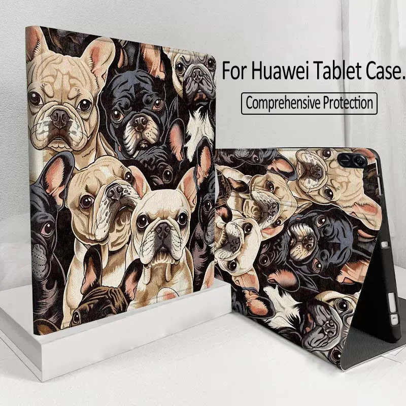 

Artistic dog illustration For Huawei MatePad M5 T5 SE 11 Pro Honor Tab 5 V7 V8 X9 GT 10.1 10.8 Inch Tablet Case