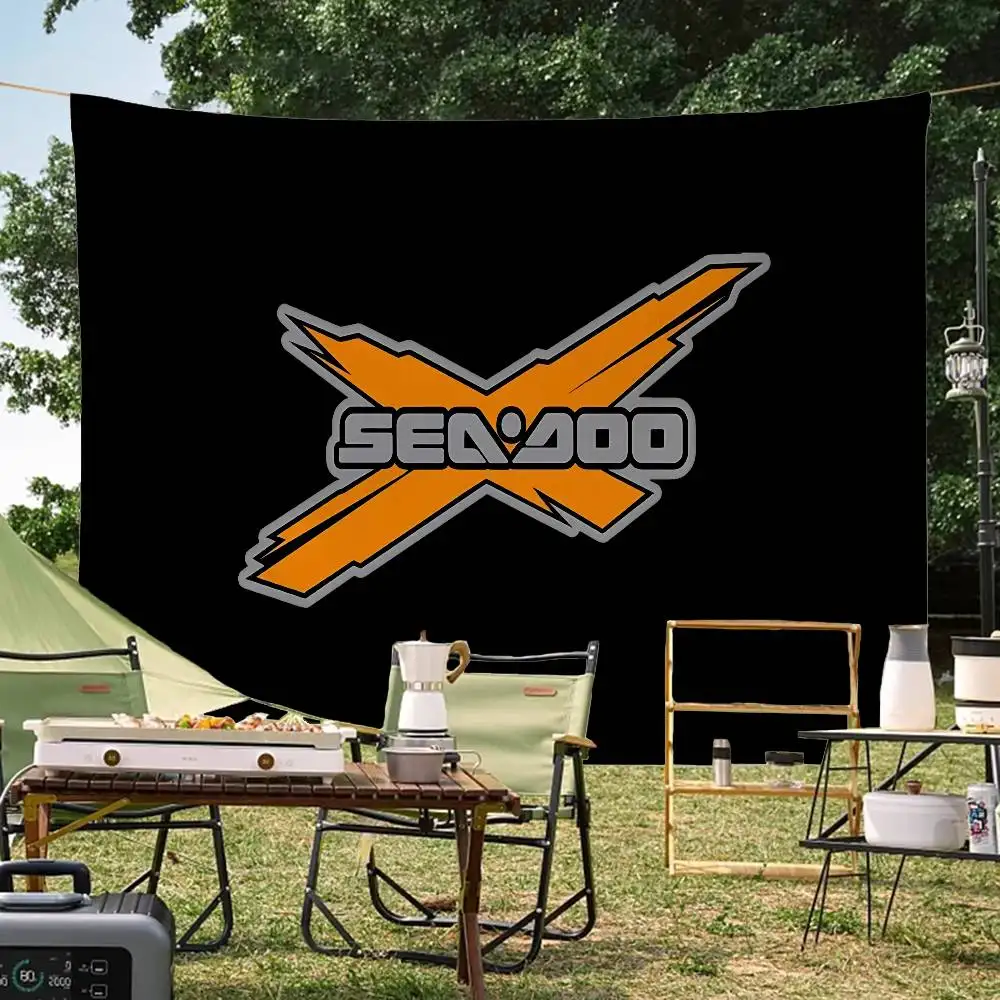 S-Sea D-Doo Seadoo Moto Small Size Cheerleading Banner Hand Pulled Flag Outdoor Atmosphere Flags