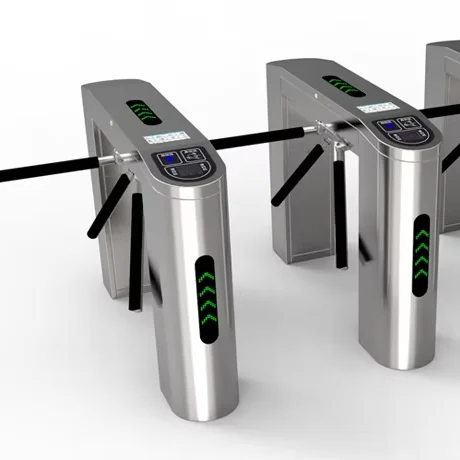

Luxury Bridge Secure Passage Portals Semi-Autom Tripod Turnstile Barrier Gates Price With Biometric Scenic Gym School