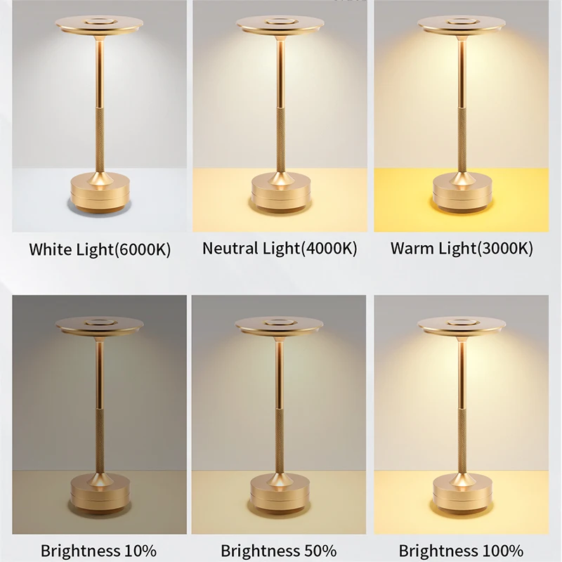 Imagem -04 - Portátil Recarregável Led Desk Lamp Mesa de Cabeceira Quarto Night Light Camping Lamp Coffee Bar Decoração Vintage