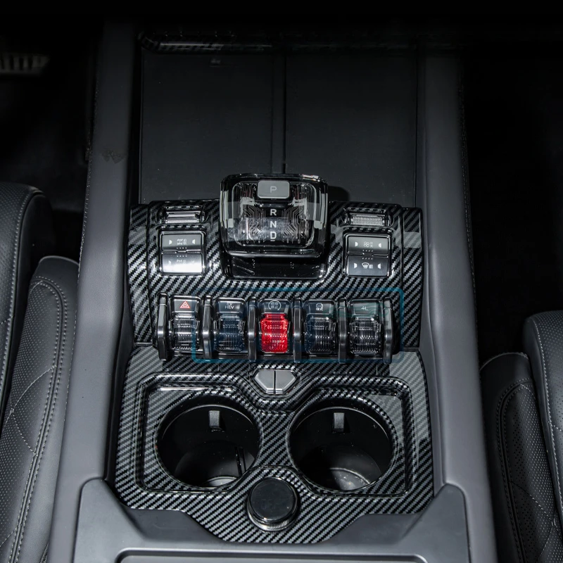 

For BYD Formula Leopard 8 Carbon Fiber Car Interior Protective Sticker ABS Central Control Cup Panel Armrest Box Mat