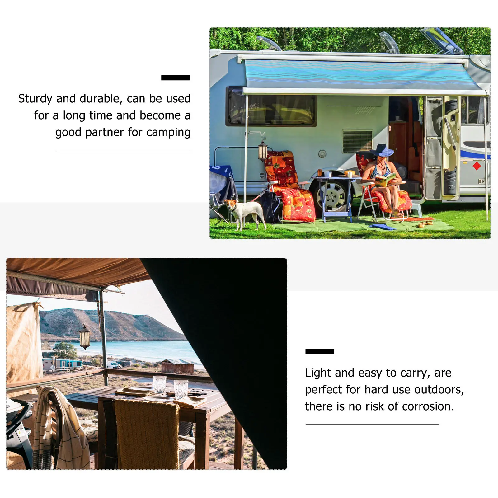 Outdoor Lantern Hook Camping Lantern Hanger Stainless Steel Tent Lamp Hanging Hook Strong Binding Force Space Saving Stable