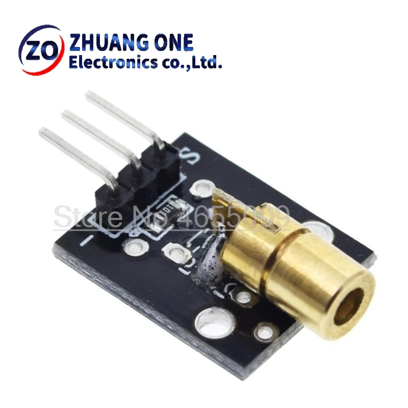 KY-008 3pin 650nm الأحمر جهاز إرسال ليزر نقطة ديود النحاس رئيس وحدة لاردوينو لتقوم بها بنفسك عدة