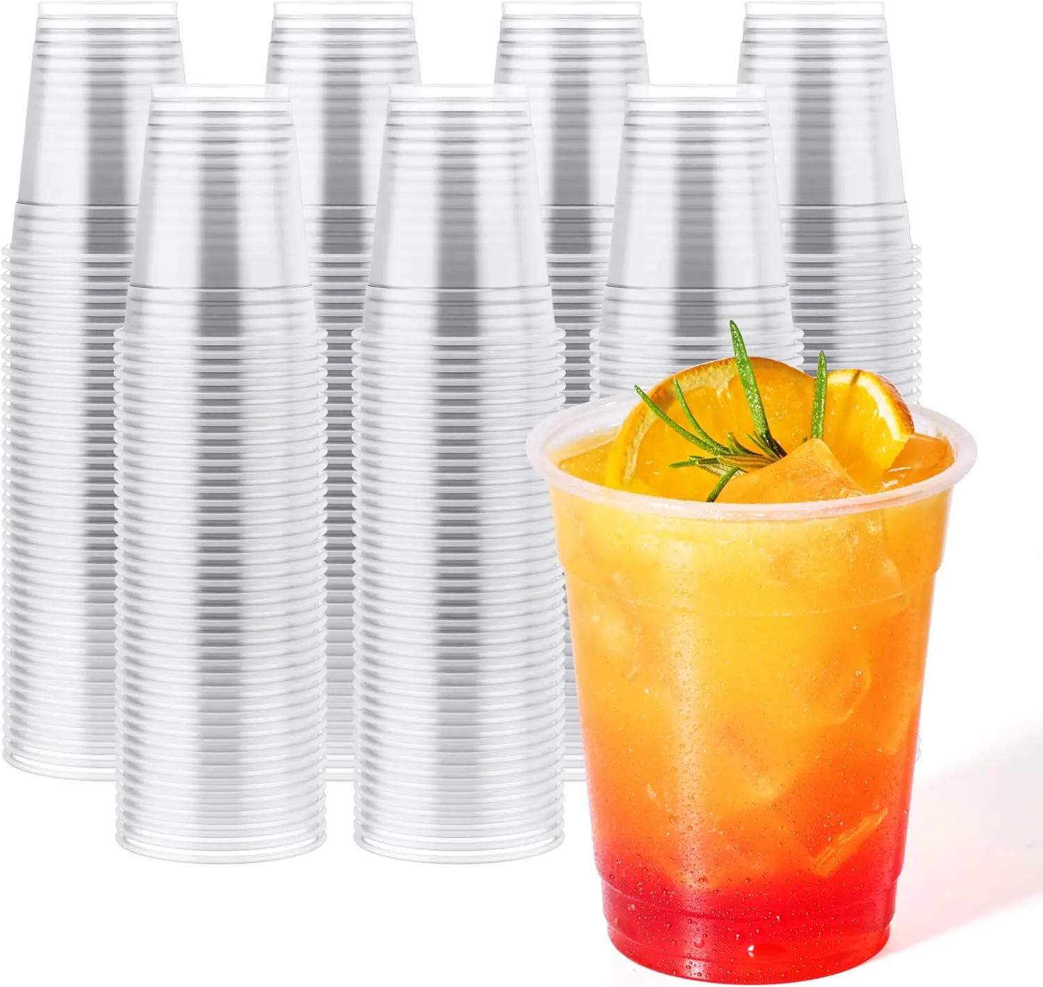 

Набор из 390 прозрачных пластиковых стаканов по 12 унций, одноразовые стаканы для холодного кофе, молочных коктейлей, прохладных напитков