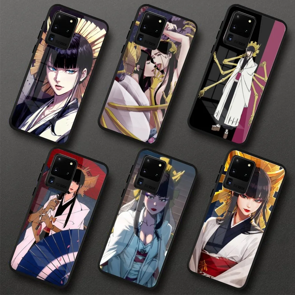 Bleach Senjumaru Mobile Cell Phone Case for Samung S23 S22 S21 Pro Ultra A13 A33 A53 NOTE 20 PC Glass Phone Cover Funda