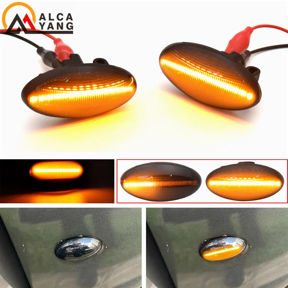 Dynamic Flashing LED Side Marker Sequential Blinker Turn Signal Light For Citroen Berlingo Jumpy Xsara Picasso C3 C5 C1 C2 C6