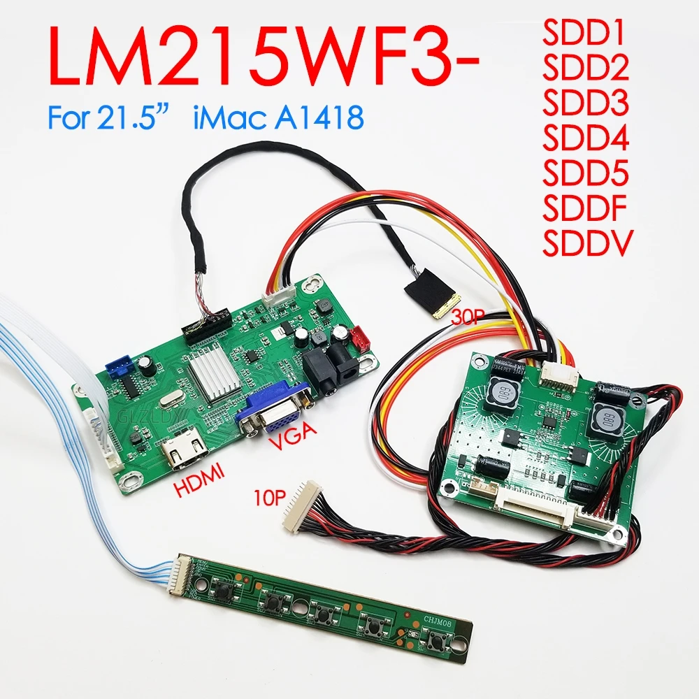 For iMac A1418 LM215WF3-SDD5 D2 D3 D4 D1 Control Board 2012 21.5inch 1920*1080 DP 30P HDMI VGA LCD Display Driver Motherboard