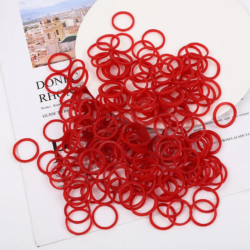 1200pcs Red Color 20mm Strong Elastic Rubber Bands Office Students Business School Home Stationery Supplies High Quality