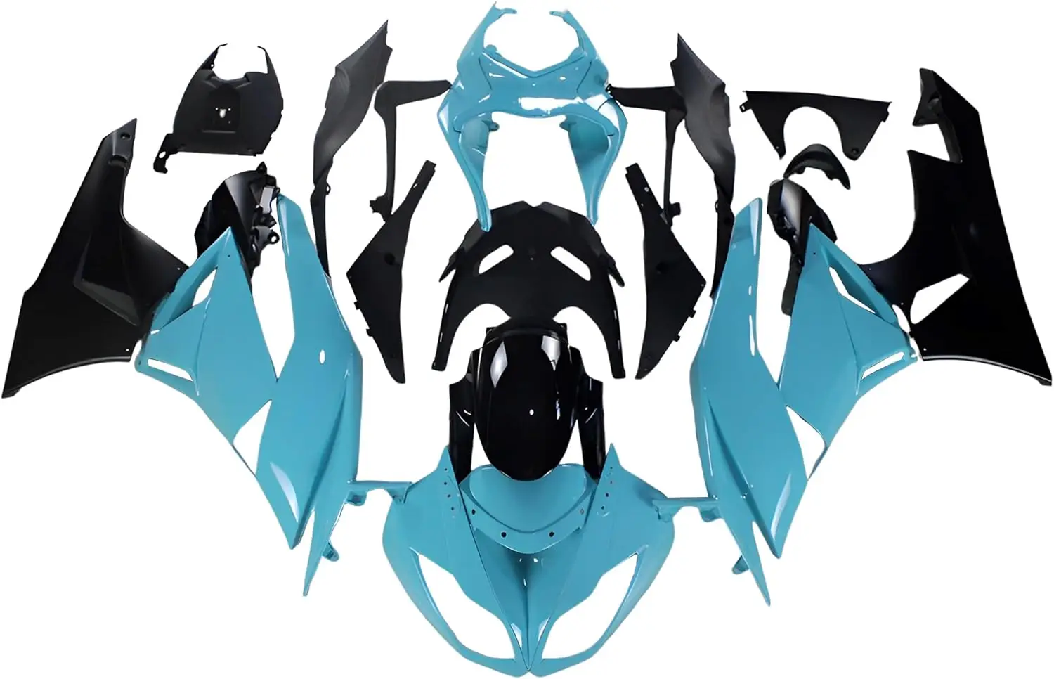 

ABS Fairings Kit for Kawasaki ZX6R 636 2009 2010 2011 2012 09 10 11 12 Motorcycle Blue Black Fairings Bodywork Body Frame Body K