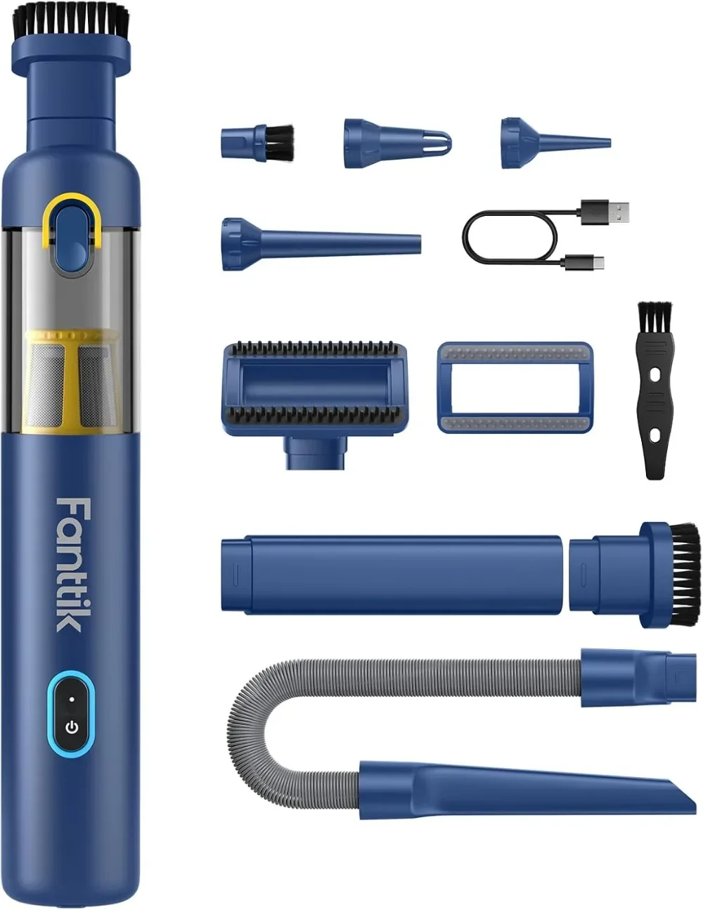 Fanttik Slim V8 Apex Aspirador de Mano inalámbrico para Coche, Alta Potencia de succión 19000 Pa,Carga rápida